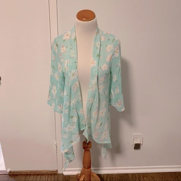 Open Front Cherry Blossom Kimono Cardigan - Picture 1 of 6
